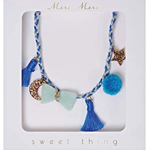 Meri Meri Other - Meri Meri Blue Plaited Necklace